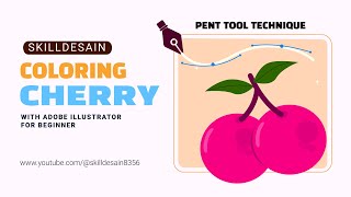 Coloring CHERRY with Adobe Illustrator [upl. by Parshall483]