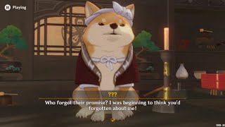 Inazuma Doge Clerk Shiba Inu Taroumaru Cutscene  Genshin Impact Taroumaru [upl. by Nyliram]