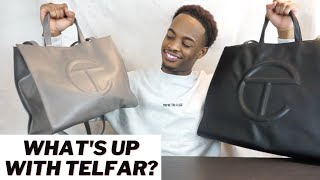 TELFAR BAG REVIEW LARGE amp MEDIUM SIZE  THEBROZAYBRAND [upl. by Lindsay]