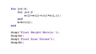 Simulation of Hebbian Learning in Matlab m file [upl. by Rohclem]