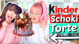 KINDER Schokolade Torte OHNE BACKEN 🤰🏻 10 000 Kalorien  ViktoriaSarina [upl. by Eihs]