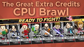 Smash Bros Wii U  The Great Extra Credits Staff CPU BRAWL  This Is Just Silly [upl. by Wyck]