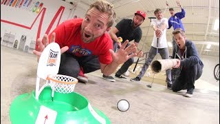 EPIC MINI GOLFBASKETBALL TRICK SHOTS [upl. by Rozalin712]