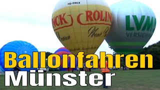 Ballonfahren mit Heißluftballon in Münster am Aasee  Montgolfiade Münster 2013 [upl. by Highams]