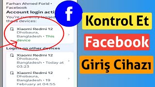 Facebook Giriş Aygıtımı Nasıl Kontrol Ederim  Facebook Hesabımı Kim Kullanıyor Yeni Çözüm [upl. by Weinert669]