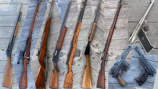 Mauser 1891 9130 PU M1A SVT40 1897 Winchester Winchester 62 Ruger MKII C96 Walther P38 A5 [upl. by Bathsheba]