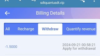 Sdtquantusdtvip New Real Usdt Earning Platform  Live Withdrawal Proof  How to Make Money Online [upl. by Norac710]