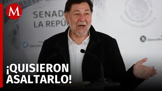 Gerardo Fernández Noroña denuncia agresión e intento de robo en el AICM [upl. by Woodhead]