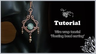 Floating bead wire wrap earrings  beginner friendly [upl. by Carr]