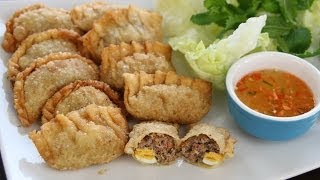 Vietnamese Crispy Dumplings Bánh gối Bánh xếp Bánh quai vạc  Helens Recipes [upl. by Ade474]