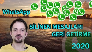 Whatsapp silinen mesajları geri getirme \u00100 Çözüm 2020 [upl. by Elletnuahc569]