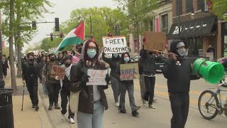 Hundreds of UIUC students participate in proPalestine rally [upl. by Siurad]