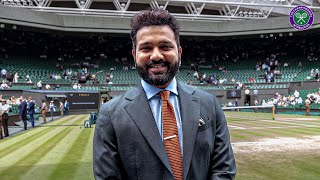 Indian cricket captain Rohit Sharma visits Wimbledon [upl. by Nnyleahs]