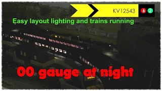 Station lighting and running after dark in 00 gauge [upl. by Lucias]