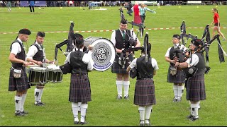 NorCon Pipe Band competing in the Grade 4B bands RSPBA competition at 2024 Pitlochry Highland Games [upl. by Enogitna163]