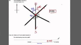 Bearings 2 GCSE Higher Maths Exam Qs 22 [upl. by Roda]