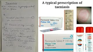 A typical prescription for taeniasis disease in groinin hindi [upl. by Quirk]