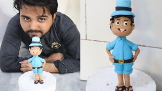 How to make cartoon character  founded cake topper  cake topperNobitaCartoon [upl. by Vitale]