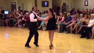 East Coast Swing Performance at 2015 June Showcase Ultimate Ballroom in Memphis [upl. by Adnof444]