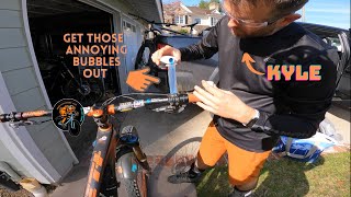 Tips and techniques to bubble bleed your Magura MT7 brakes  How to Lever bleed Magura MT7s  MTB [upl. by Adria720]