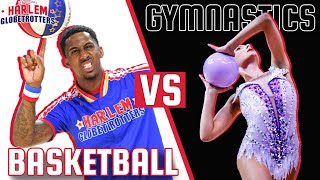 Basketball Players Try Rhythmic Gymnastics with Camilla Feeley  Harlem Globetrotters [upl. by Abe718]