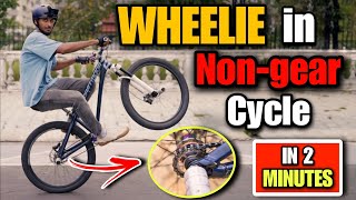 How to WHEELIE in Non Gear Cycle  Infinity Riderzz [upl. by Lezti]