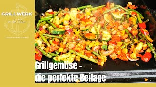 Grillgemüse 🥗 von der Rösle Plancha  die perfekte Beilage zum grillen 🍖♨️🔥 [upl. by Ellehcil]