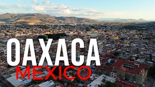 Oaxaca city from above relaxing flightMexicoAerial Views at Sunset 4K UHD [upl. by Tait139]