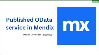 Published OData service to create REST APIs in Mendix l OData Service l REST API l Mendix APIs [upl. by Eilyab835]