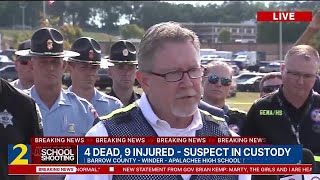 GBI officials Barrow County sheriff discuss deadly Apalachee High School shooting [upl. by Zoi896]