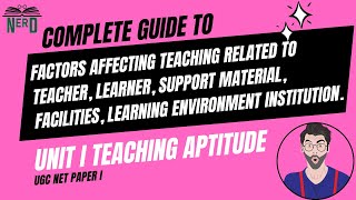 Factors affecting teaching related to Teacher amp Learner Support Materials Environment Institution [upl. by Eniaral]