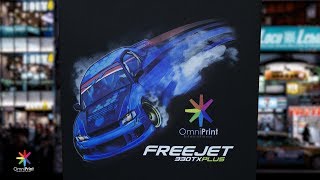 Drifting Car TShirt Dark Poly Print with Freejet 330TX Plus  Omniprint International [upl. by Akcirderf]