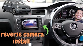 VW Golf Reverse Camera Install FACTORY SCREEN [upl. by Rocco]