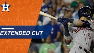 Extended Cut Marwin Gonzalezs homer off Jansen ties it in 9th of Game 2 of the World Series [upl. by Zobias]