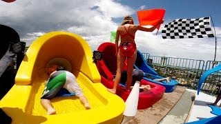 GoPro Point of View at Wet N Wild Orlando Slide Aqua Drag Racer [upl. by Rosol488]