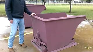 WALK THROUGH SelfDumping Hopper Self Dumping Equipment TiltTray Dumpsters Container [upl. by Gilbye]