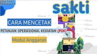 CARA MENCETAK PETUNJUK OPERASIONAL KEGIATAN POK APLIKASI SAKTI [upl. by Theurer95]