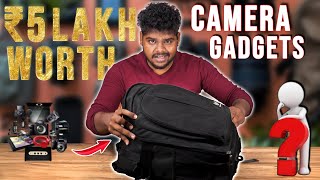 🎒 Inside My Camera Bag 📸 ₹5 Lakhs Worth of Gadgets 💰gramophonevillage outoffocus offsquad [upl. by Kyriako814]