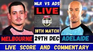 Live Melbourne Renegades vs Adelaide Strikers  MLR vs ADS Live 18th Match Big Bash League 202324 [upl. by Collen]