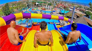 Water Slides at Albercas El Vergel Water Park in Tijuana Mexico [upl. by Ten]