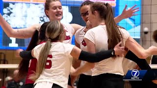 Husker volleyball sweeps Denver Saturday at spring game [upl. by Eradis]