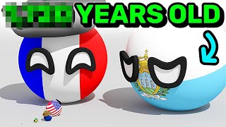 COUNTRIES SCALED BY AGE  Countryballs Animation [upl. by Adiuqram237]