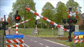 Spoorwegovergang Aalten  Dutch railroad crossing [upl. by Sivatco]