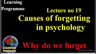 causes of forgetting in psychologywhy do people forget [upl. by Dronski]