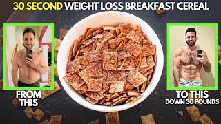 Im Losing Weight Eating THIS 30 Second Cereal Recipe  ONLY 60 CALORIES [upl. by Ilagam]