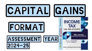 CAPITAL GAINS  INCOME TAX  BCOM  FORMAT  202425 [upl. by Drageruaeb]