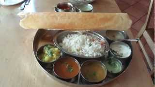 Lunch Thali at Sagar Vegetarian Restaurant Catherine Street Covent Garden London 28082012 [upl. by Larimor]