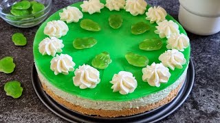 Philadelphia  Waldmeister Torte  einfach ohne backen [upl. by Yaffit928]