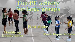 Fun PE activities to engage large group  physicaleducation games  pegames  physedgames [upl. by Hairu]