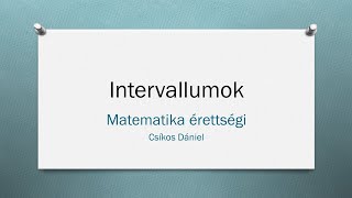 Intervallumok [upl. by Aidnahs]